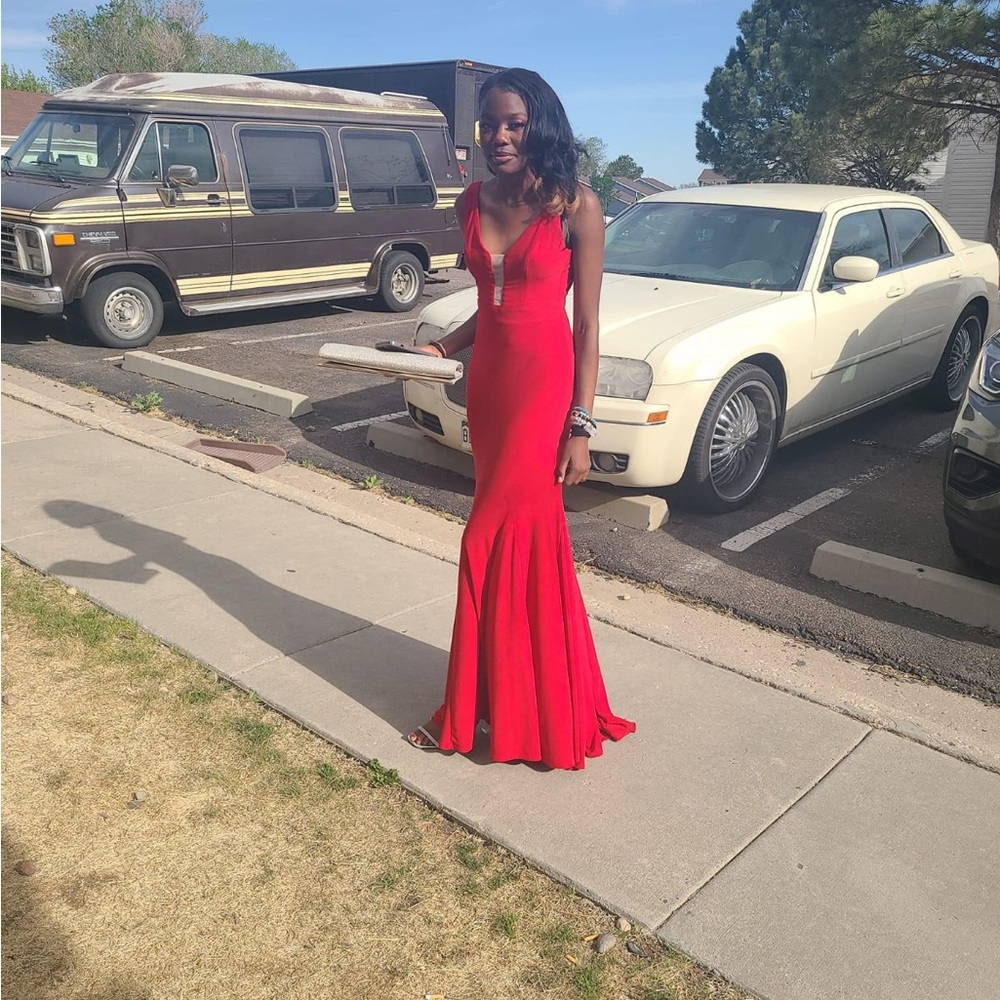 Elegant Red Evening Gown